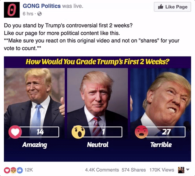 Trump Facebook Poll