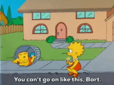 Bart throws up his hat