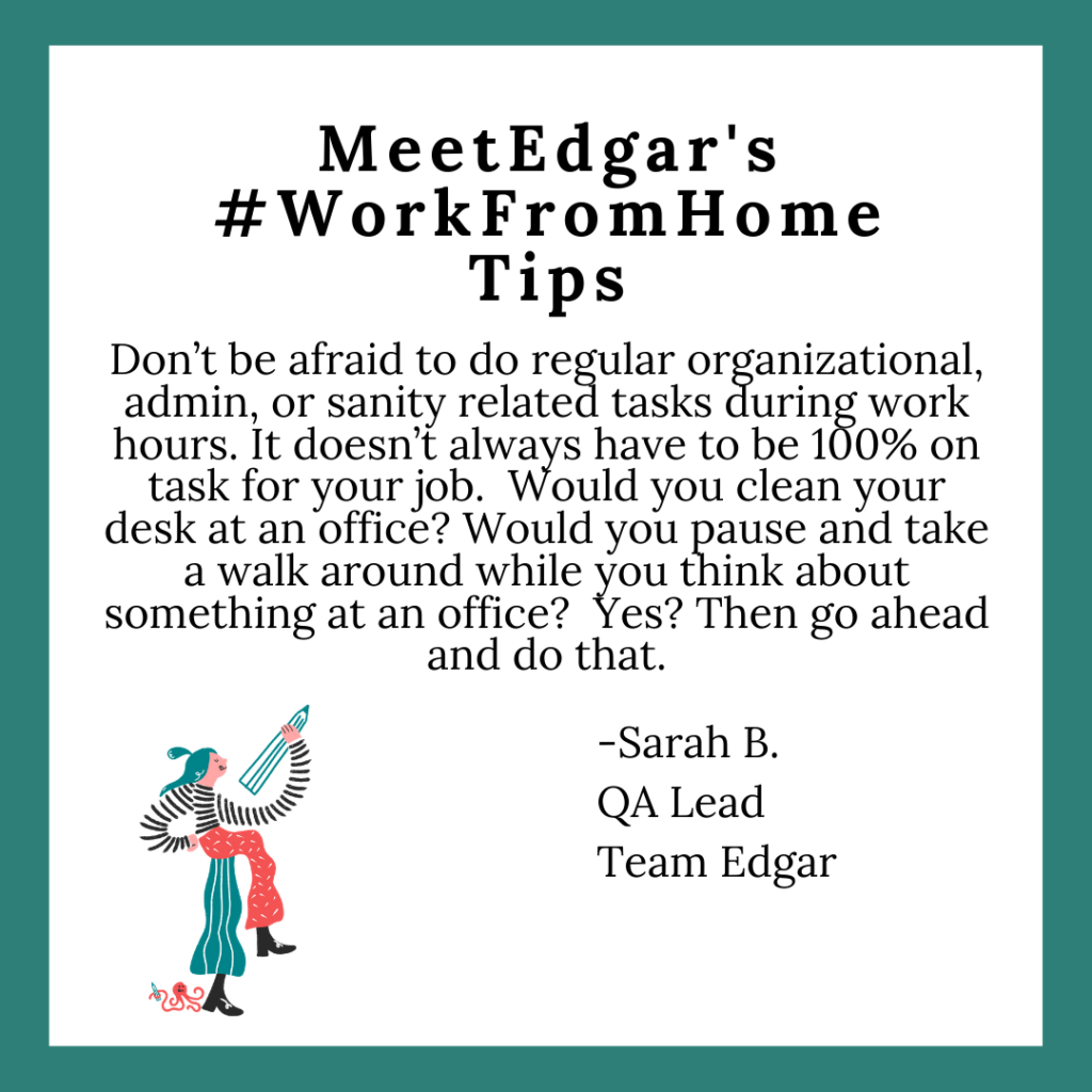 sarah b work from home tip admin related tasks