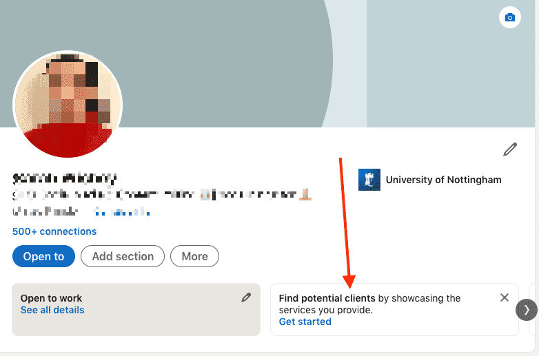 what does found you via homepage mean on linkedin